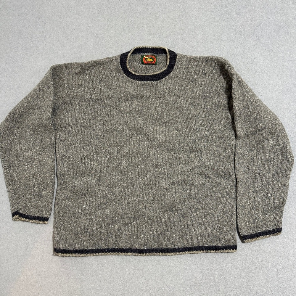ALPS Fine Apparel Crew-Neck Pullover Sweater Long Sleeves Gray Mens‎ Size XL